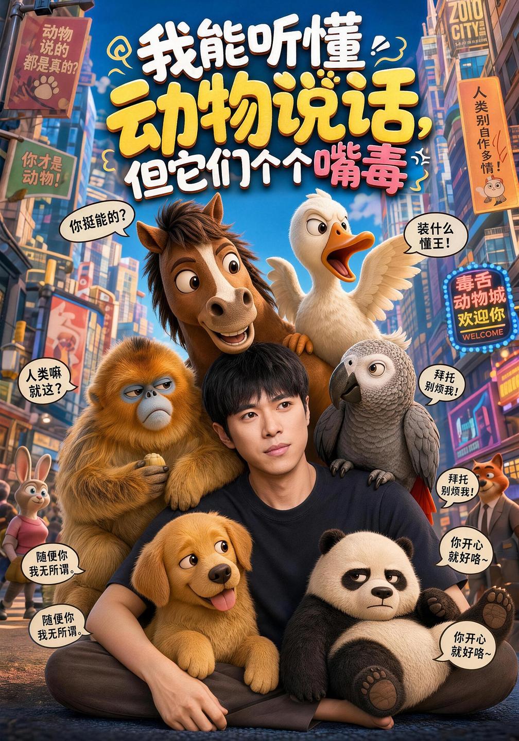 我能听懂动物说话,但它们个个嘴毒