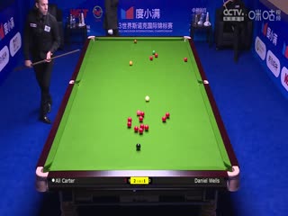 斯诺克天津国锦赛16进8 阿里·卡特6-1丹尼尔·威尔斯 20231108